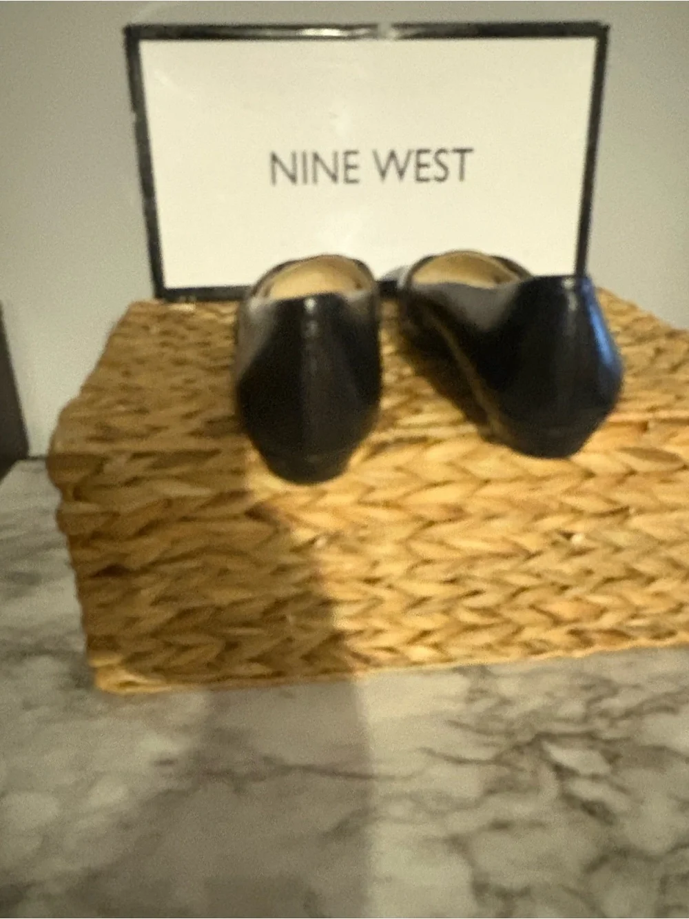 NWT NIB Nine West Women's Black Pointed Flats Sz 8 - Picture 4 of 8